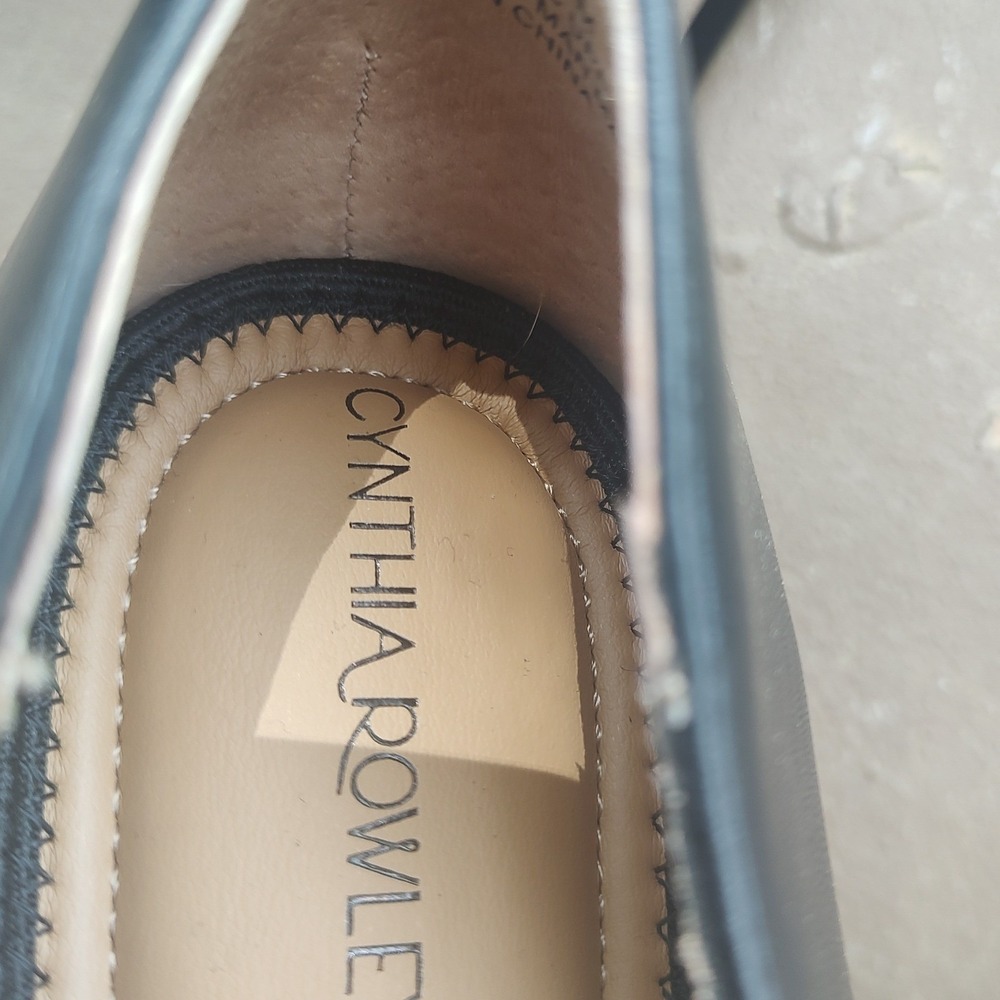 Cynthia‎ Rowley Black Mary Jane Flats Buckle Strap Round Toe Shoes Womens